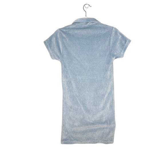 iets frans XS Blue Velvet Quarter Zip Mini Dress - Picture 4 of 5